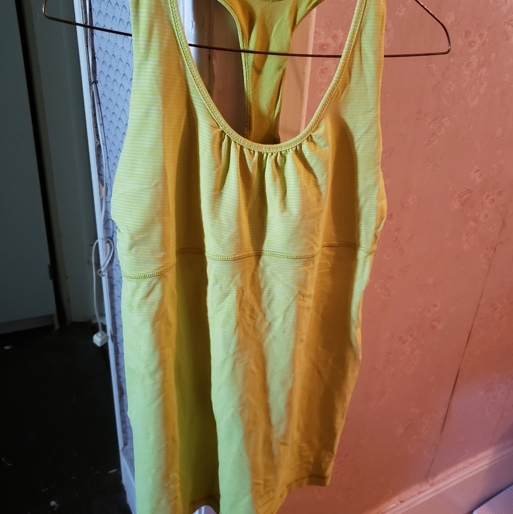 Size 12 lululemon tank top yellow